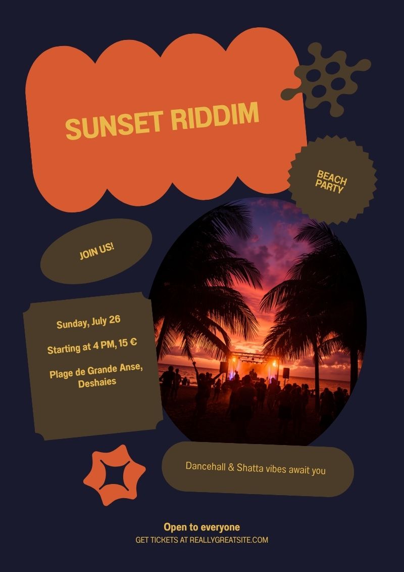 Flyer fictif : Sunset Riddim